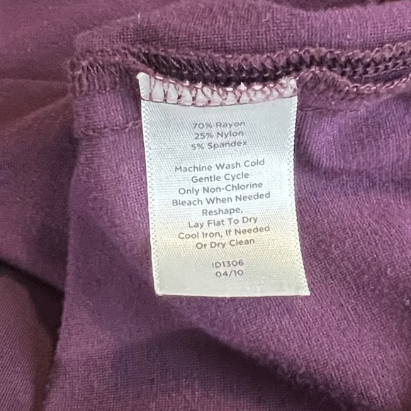 Talbots Women's Sheath Dress 3/4 SL Embellished Neck "Burgundyish‎ Purple" Sz 14 - Picture 5 of 5